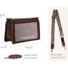 image:imageIswee Leather Bag Crossbody Bag for Woman Purses and Handbag Shoulder Bags Medium Pocketbooks Detachable Long Straps SatchelCoffee