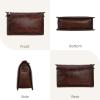 image:imageIswee Leather Bag Crossbody Bag for Woman Purses and Handbag Shoulder Bags Medium Pocketbooks Detachable Long Straps SatchelCoffee