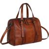 image:imageIswee Leather Crossbody Bag for Women Medium Top Handle Shoulder Purse with Boho Guitar Strap