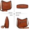 image:imageIswee Leather Crossbody Bag for Women Purses and Handbags Adjustable Shoulder Purse Pocketbooks Travel Hobo Work Tote DailyBrown