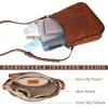 image:imageIswee Leather Crossbody Bag for Women Purses and Handbags Adjustable Shoulder Purse Pocketbooks Travel Hobo Work Tote DailyBrown