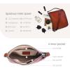 image:imageIswee Leather Crossbody Bag for Women Purses and Handbags Adjustable Shoulder Purse Pocketbooks Travel Hobo Work Tote DailyRed Brown