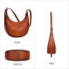 image:imageIswee Leather Crossbody Bags for Women Hobo Bag Lightweight Designer Shoulder Handbags Stylish Crescent PurseBrown