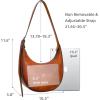 image:imageIswee Leather Crossbody Bags for Women Hobo Bag Lightweight Designer Shoulder Handbags Stylish Crescent PurseBrown