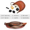 image:imageIswee Leather Crossbody Bags for Women Hobo Bag Lightweight Designer Shoulder Handbags Stylish Crescent PurseBrown