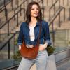image:imageIswee Leather Crossbody Bags for Women Hobo Bag Lightweight Designer Shoulder Handbags Stylish Crescent PurseCoffee