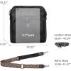 image:imageIswee Leather Crossbody Bags for Women Multi Pockets Medium Shoulder Bag Lightweight Functional Travel PurseBlack