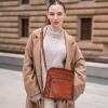 image:imageIswee Leather Crossbody Bags for Women Multi Pockets Medium Shoulder Bag Lightweight Functional Travel PurseBlack