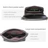 image:imageIswee Leather Crossbody Bags for Women Multi Pockets Medium Shoulder Bag Lightweight Functional Travel PurseBlack