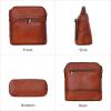 image:imageIswee Leather Crossbody Bags for Women Multi Pockets Medium Shoulder Bag Lightweight Functional Travel PurseBrown