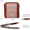 image:imageIswee Leather Crossbody Bags for Women Multi Pockets Medium Shoulder Bag Lightweight Functional Travel PurseBrown