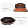 image:imageIswee Leather Crossbody Bags for Women Multi Pockets Medium Shoulder Bag Lightweight Functional Travel PurseBrown