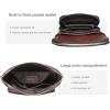 image:imageIswee Leather Crossbody Bags for Women Multi Pockets Medium Shoulder Bag Lightweight Functional Travel PurseCoffee