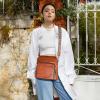 image:imageIswee Leather Crossbody Bags for Women Multi Pockets Medium Shoulder Bag Lightweight Functional Travel PurseCoffee