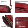 image:imageIswee Leather Crossbody Bags for Women Multi Pockets Medium Shoulder Bag Lightweight Functional Travel PurseWine