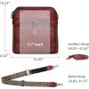 image:imageIswee Leather Crossbody Bags for Women Multi Pockets Medium Shoulder Bag Lightweight Functional Travel PurseWine