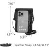 image:imageIswee Leather Crossbody Bags for Women RFID Blocking Cell Phone Purse Small AntiTheft Zippered with Card slotsBlack