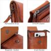 image:imageIswee Leather Crossbody Bags for Women RFID Blocking Cell Phone Purse Small AntiTheft Zippered with Card slotsBrown