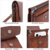 image:imageIswee Leather Crossbody Bags for Women RFID Blocking Cell Phone Purse Small AntiTheft Zippered with Card slotsCoffee