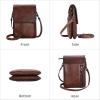image:imageIswee Leather Crossbody Bags for Women RFID Blocking Cell Phone Purse Small AntiTheft Zippered with Card slotsCoffee