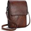 image:imageIswee Leather Crossbody Bags for Women RFID Blocking Cell Phone Purse Small AntiTheft Zippered with Card slotsCoffee