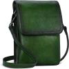image:imageIswee Leather Crossbody Bags for Women RFID Blocking Cell Phone Purse Small AntiTheft Zippered with Card slotsGreen