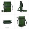 image:imageIswee Leather Crossbody Bags for Women RFID Blocking Cell Phone Purse Small AntiTheft Zippered with Card slotsGreen