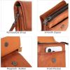 image:imageIswee Leather Crossbody Bags for Women RFID Blocking Cell Phone Purse Small AntiTheft Zippered with Card slotsLight Brown