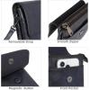 image:imageIswee Leather Crossbody Bags for Women RFID Blocking Cell Phone Purse Small AntiTheft Zippered with Card slotsNavy Blue