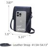 image:imageIswee Leather Crossbody Bags for Women RFID Blocking Cell Phone Purse Small AntiTheft Zippered with Card slotsNavy Blue
