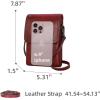 image:imageIswee Leather Crossbody Bags for Women RFID Blocking Cell Phone Purse Small AntiTheft Zippered with Card slotsWine