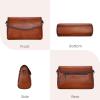 image:imageIswee Leather Crossbody Bags for Women Shoulder Handbags and Purses with Multi Pocket and Two Straps Travel Satchel MediumBrown