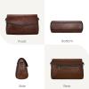 image:imageIswee Leather Crossbody Bags for Women Shoulder Handbags and Purses with Multi Pocket and Two Straps Travel Satchel MediumCoffee