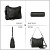 image:imageIswee Leather Crossbody Bags for Women Shoulder Purse Medium Hobo Genuine Leather Satchel Purses and HandbagsBlack