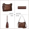 image:imageIswee Leather Crossbody Bags for Women Shoulder Purse Medium Hobo Genuine Leather Satchel Purses and HandbagsCoffee