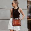 image:imageIswee Leather Crossbody Bags for Women Shoulder Purse Medium Hobo Genuine Leather Satchel Purses and HandbagsGreen