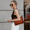 image:imageIswee Leather Crossbody Bags for Women Shoulder Purse Medium Hobo Genuine Leather Satchel Purses and HandbagsGreen