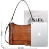 image:imageIswee Leather Crossbody Bags for Women Shoulder Purse Medium Hobo Genuine Leather Satchel Purses and HandbagsLight Brown