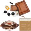 image:imageIswee Leather Crossbody Bags for Women Shoulder Purse Medium Hobo Genuine Leather Satchel Purses and HandbagsLight Brown