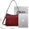 image:imageIswee Leather Crossbody Bags for Women Shoulder Purse Medium Hobo Genuine Leather Satchel Purses and HandbagsWine