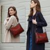 image:imageIswee Leather Crossbody Bags for Women Shoulder Purse Medium Hobo Genuine Leather Satchel Purses and HandbagsWine