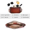 image:imageIswee Leather Crossbody Bags for Women Small Designer Shoulder Bag Hobo Purse Satchel Handbags with Two StrapsBrown