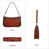 image:imageIswee Leather Crossbody Bags for Women Small Designer Shoulder Bag Hobo Purse Satchel Handbags with Two StrapsBrown