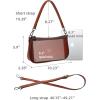 image:imageIswee Leather Crossbody Bags for Women Small Designer Shoulder Bag Hobo Purse Satchel Handbags with Two StrapsBrown