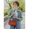 image:imageIswee Leather Crossbody Bags for Women Small Designer Shoulder Bag Hobo Purse Satchel Handbags with Two StrapsBrown