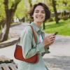 image:imageIswee Leather Crossbody Bags for Women Small Designer Shoulder Bag Hobo Purse Satchel Handbags with Two StrapsBrown