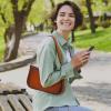 image:imageIswee Leather Crossbody Bags for Women Small Designer Shoulder Bag Hobo Purse Satchel Handbags with Two StrapsCoffee