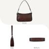 image:imageIswee Leather Crossbody Bags for Women Small Designer Shoulder Bag Hobo Purse Satchel Handbags with Two StrapsCoffee