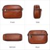 image:imageIswee Leather Crossbody Bags for Women Vintage Shoulder Bag Small Satchel Purse Zippered Purse with Adjustable StrapBrown