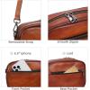image:imageIswee Leather Crossbody Bags for Women Vintage Shoulder Bag Small Satchel Purse Zippered Purse with Adjustable StrapBrown
